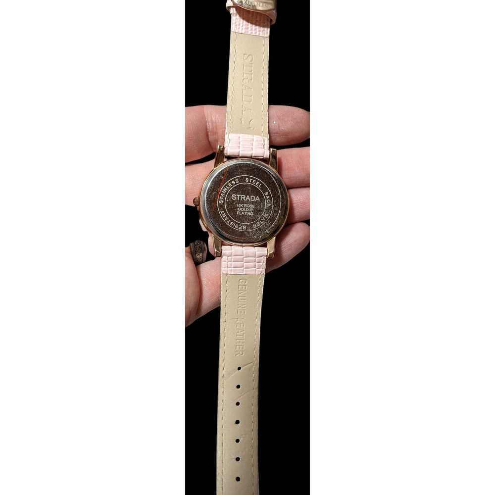 Other Vintage Strada 18K Rose Gold Plated Pink Wr… - image 3