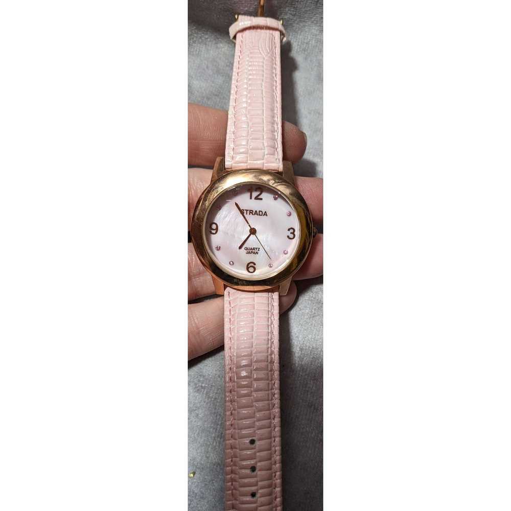 Other Vintage Strada 18K Rose Gold Plated Pink Wr… - image 5