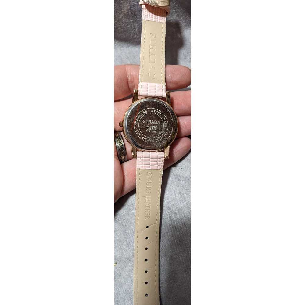 Other Vintage Strada 18K Rose Gold Plated Pink Wr… - image 6