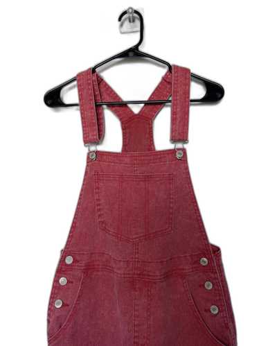 Designer Vintage 90s style Red Denim Overalls - image 1