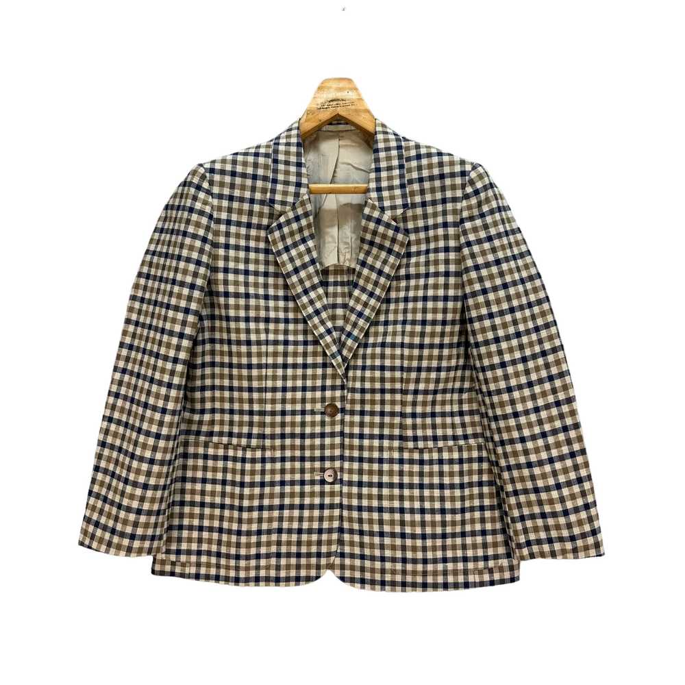 Aquascutum × Luxury AQUASCUTUM CHECKED SUIT JACKE… - image 1