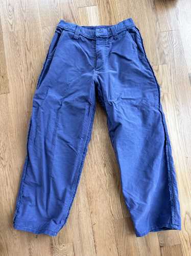 Maison Margiela Margiela Blue Moleskin Pants