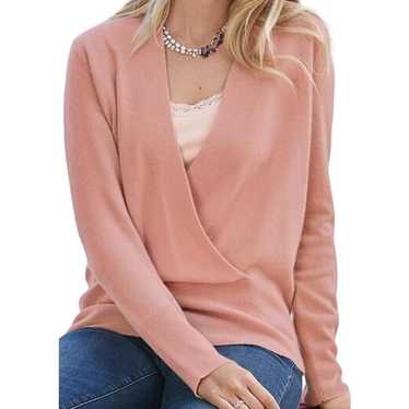 Frame NWT Criss Cross 100% Cashmere cheapest Sweater Rose Pink Size M