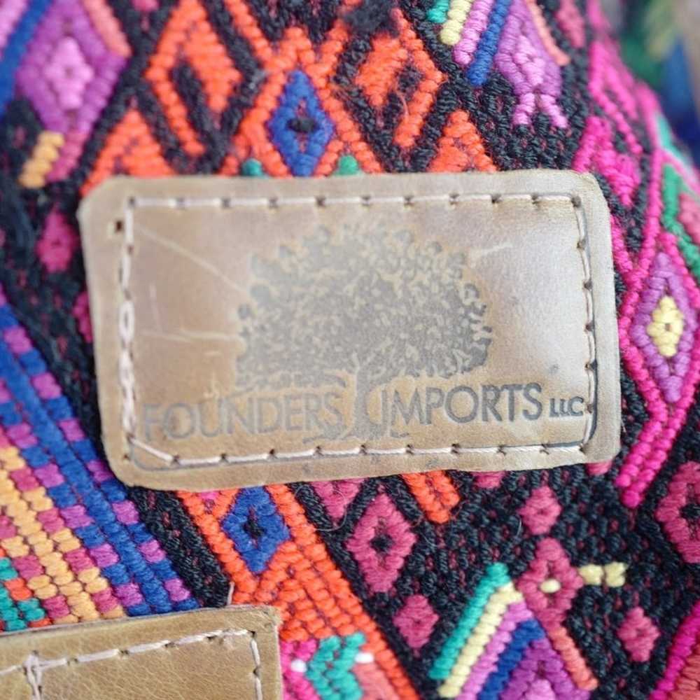 FOUNDERS IMPORTS Artisan Embroidered Leather Cros… - image 4