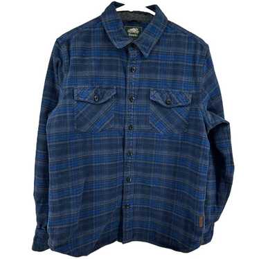 Roots Roots Flannel Button Down Shirt Plaid Pocket