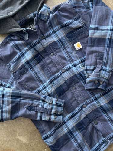 Carhartt × Vintage Carhartt Blue Tonal Plaid Hoodi