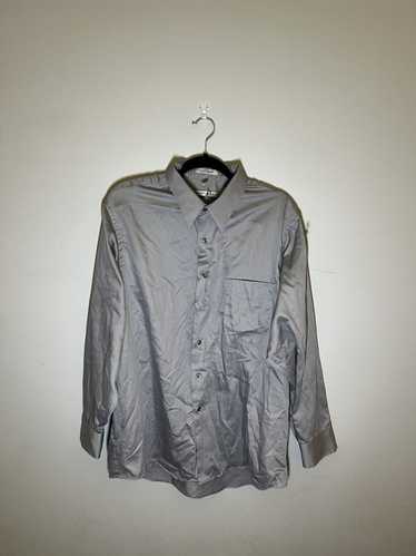 Vintage Geoffrey Beene Silver Button Up