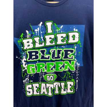 Delta Seattle Seahawks T-Shirt Mens Sz L I Bleed … - image 1