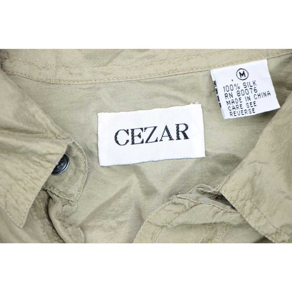 Vintage Vintage Cezar Light Olive Green Silk Y2K … - image 4