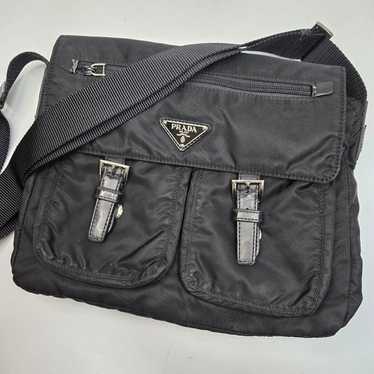 PRADA Messenger Bag Shoulder Crossbody with Triang