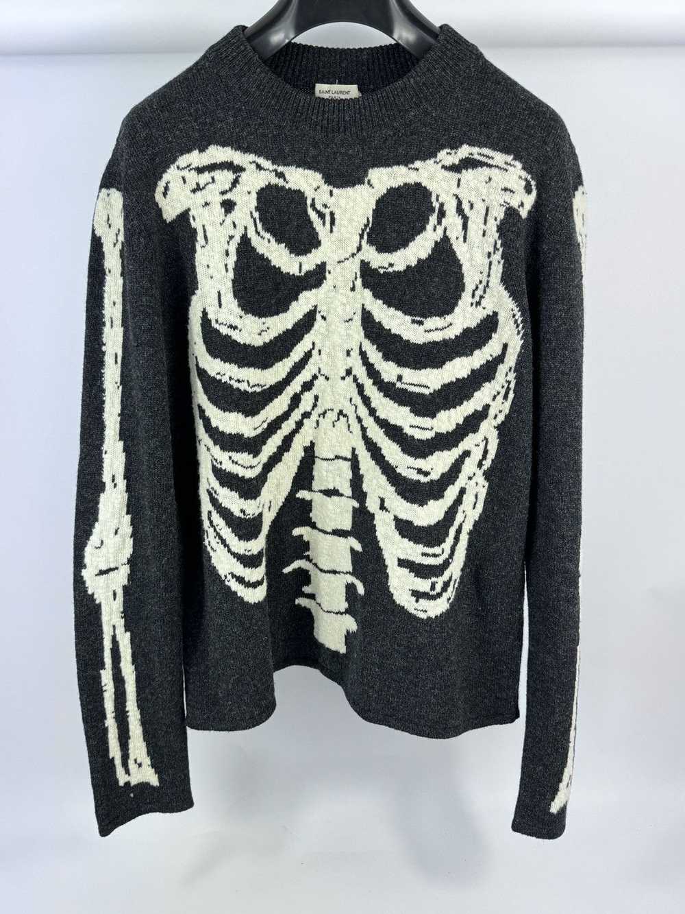 Saint Laurent Paris SKELETON PRINT KNIT JUMPER - image 1