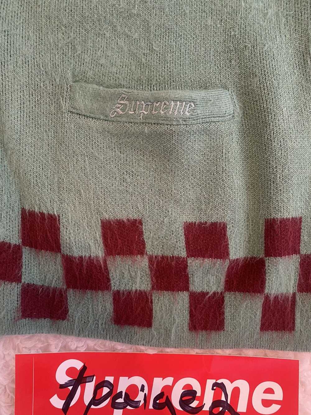 Supreme brushed checkered cardigan - image 2