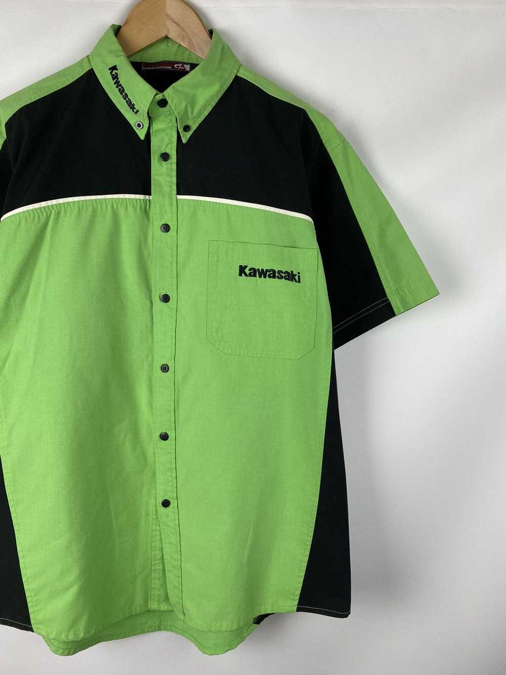 Racing Kawasaki men’s racing short sleeve button … - image 3