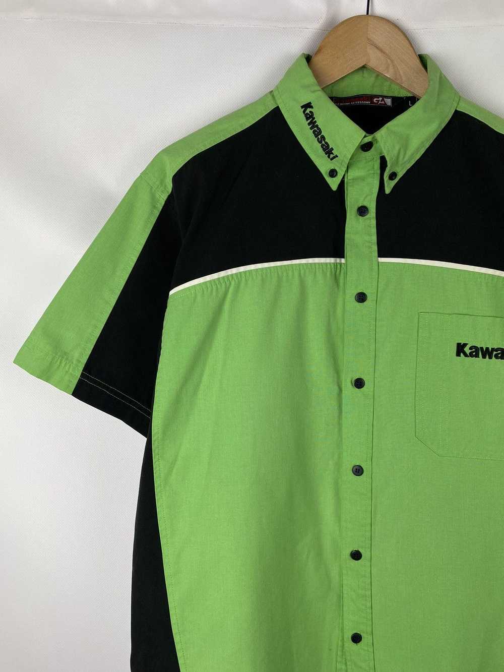 Racing Kawasaki men’s racing short sleeve button … - image 4