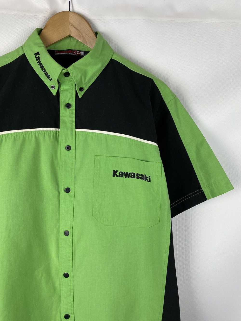 Racing Kawasaki men’s racing short sleeve button … - image 5