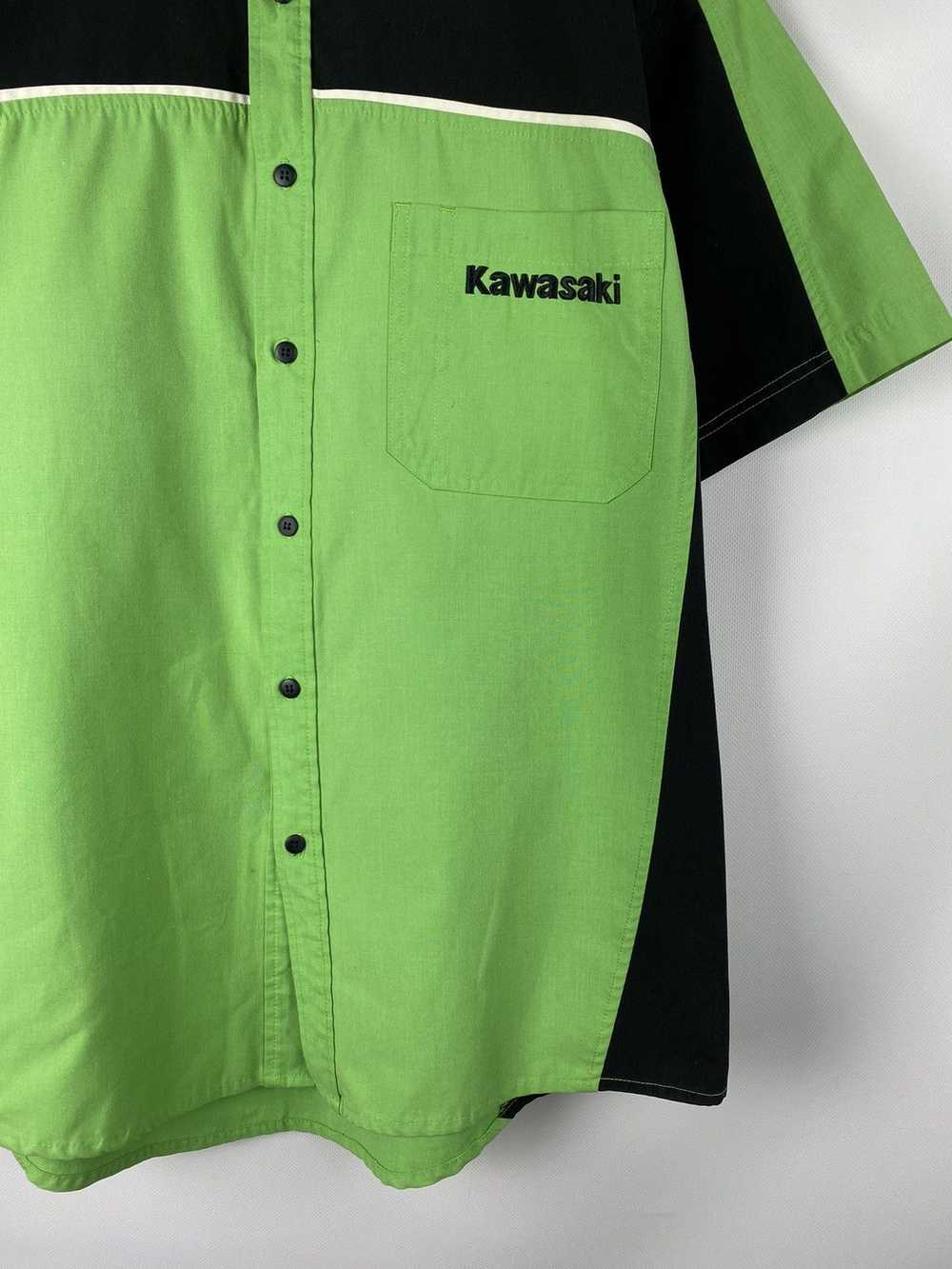 Racing Kawasaki men’s racing short sleeve button … - image 6