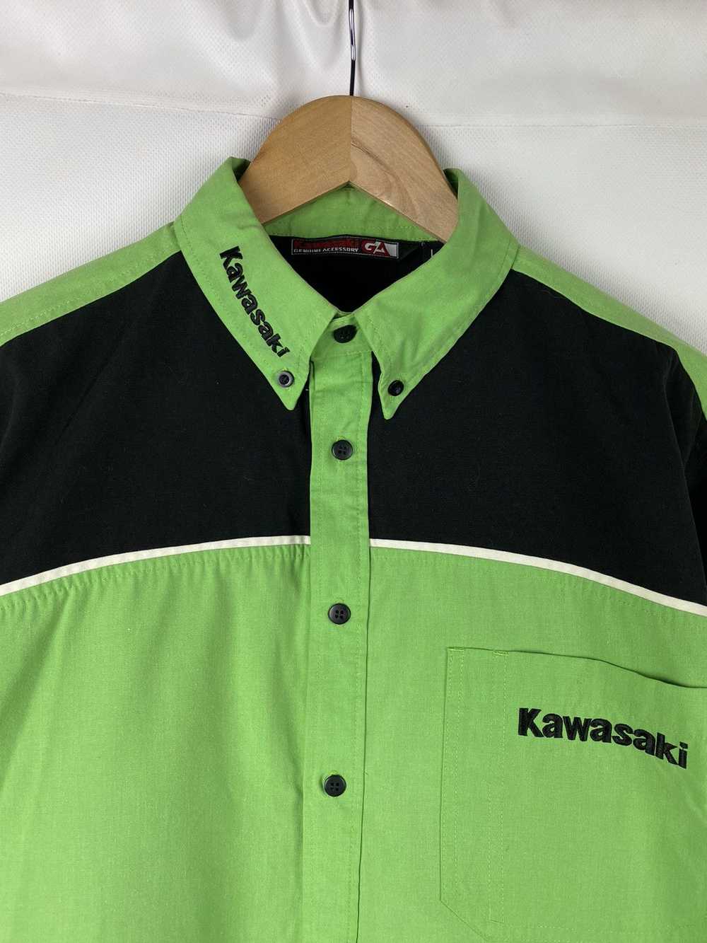 Racing Kawasaki men’s racing short sleeve button … - image 8