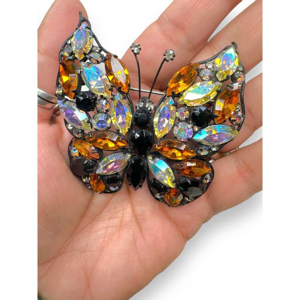 Vintage Vintage Unsigned Regency Butterfly Brooch… - image 11