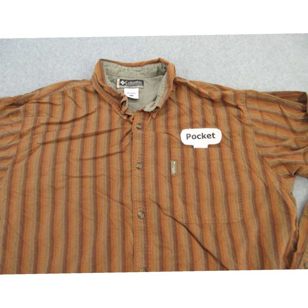 Vintage Brown Striped Long Sleeve Button Up Casua… - image 3