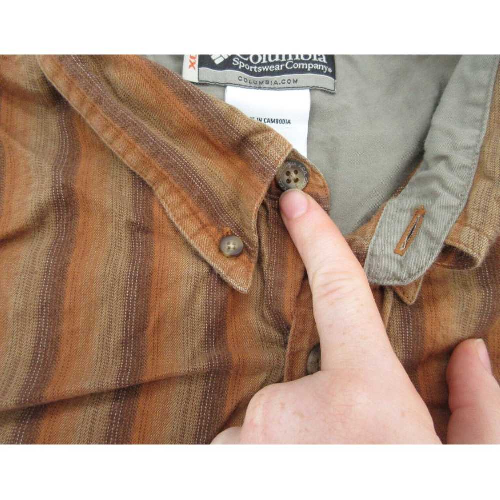 Vintage Brown Striped Long Sleeve Button Up Casua… - image 6