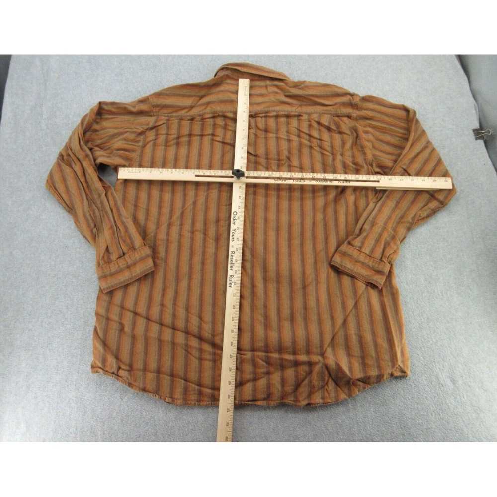 Vintage Brown Striped Long Sleeve Button Up Casua… - image 7