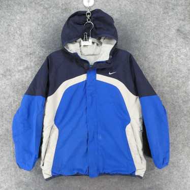 Nike Big Boys Stylish Blue Gray Hooded Softshell … - image 1