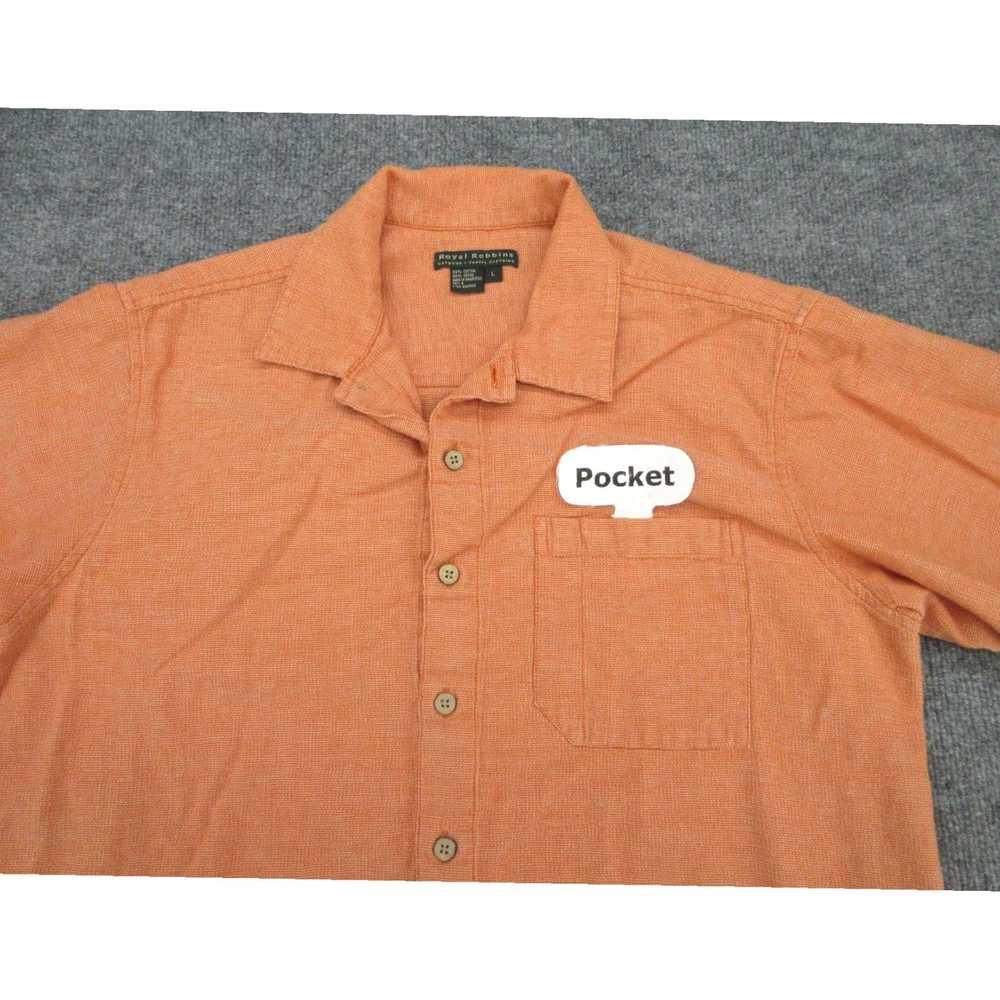 Royal Robbins Men's Large Orange Short Sleeve But… - image 3