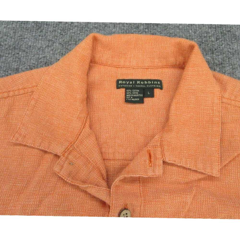 Royal Robbins Men's Large Orange Short Sleeve But… - image 4