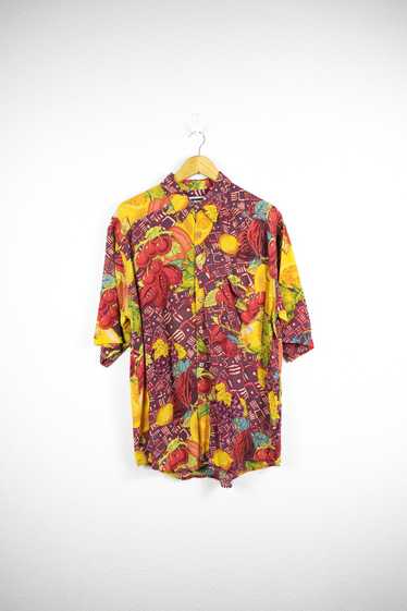 Hawaiian Shirt × Sik Silk × Vintage Vintage Fenn … - image 1