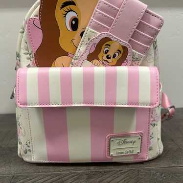 NWT Loungefly Disney Lady And The Tramp Family Mini Backpack Brown outlets Beige