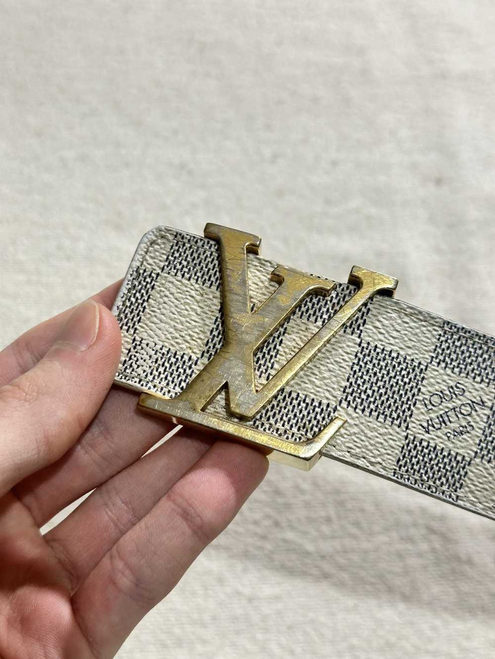 Louis Vuitton Louis Vuitton Belt Azur Damier Init… - image 4