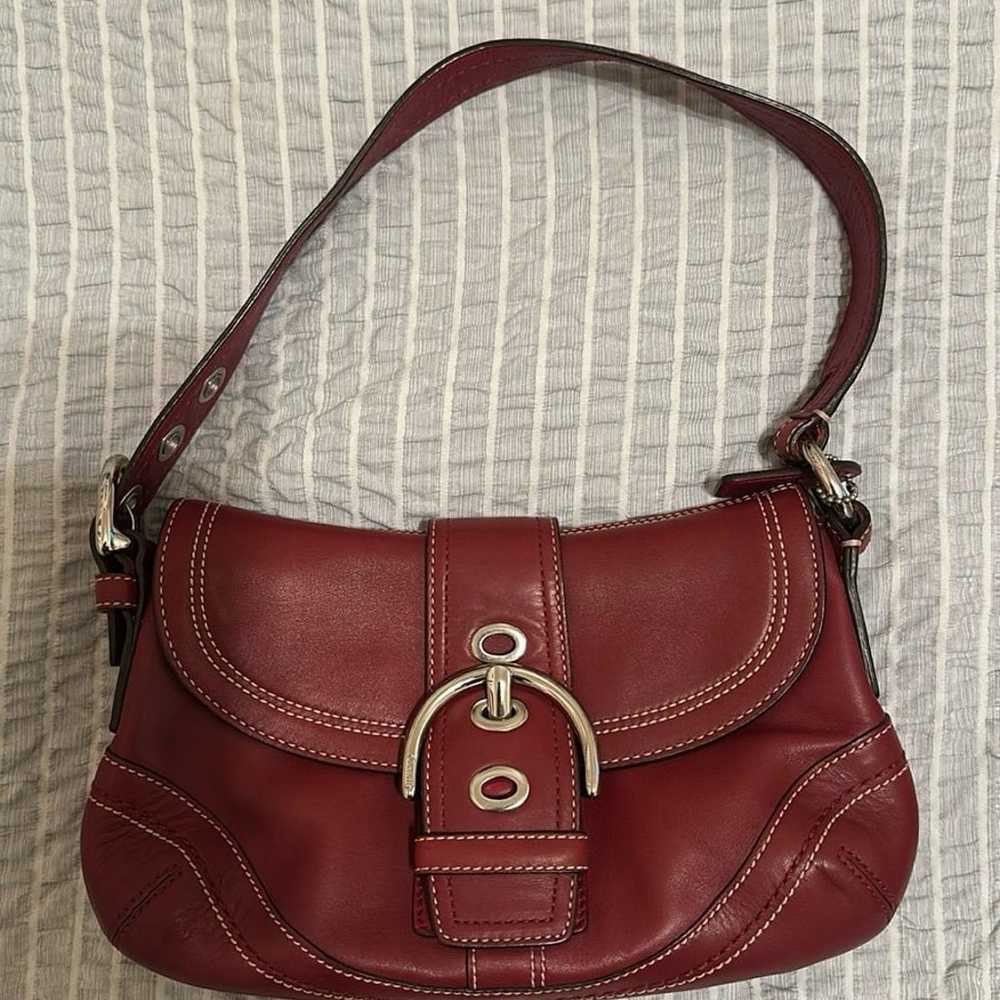 Coach Mini Hamilton Hobo Leather Bag in Burgundy … - image 1