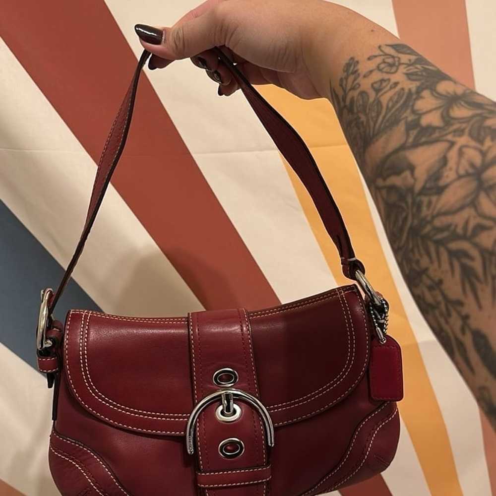 Coach Mini Hamilton Hobo Leather Bag in Burgundy … - image 2