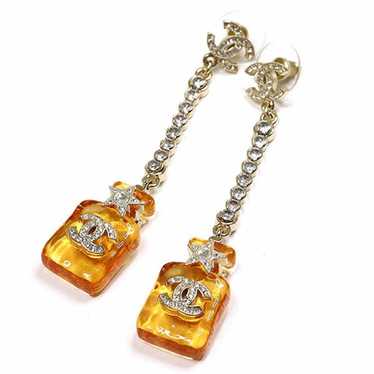 Chanel Chanel Perfume Bottle Motif Earrings Champ… - image 1