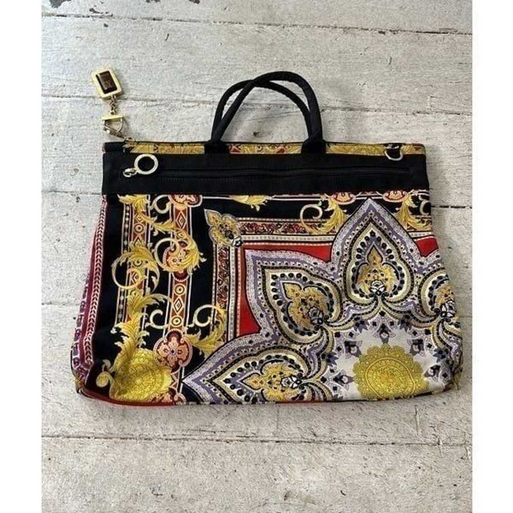 Vintage Versace Baroque Printed Top Handle Tote B… - image 2