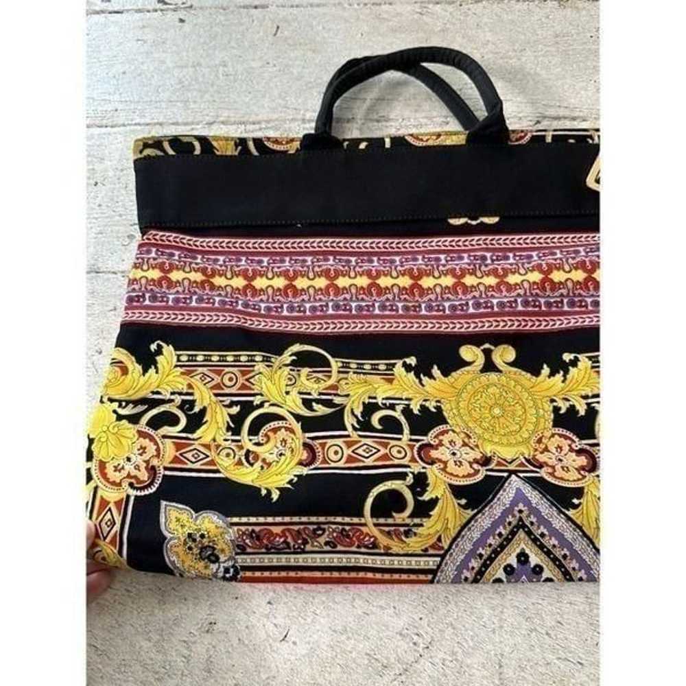 Vintage Versace Baroque Printed Top Handle Tote B… - image 3