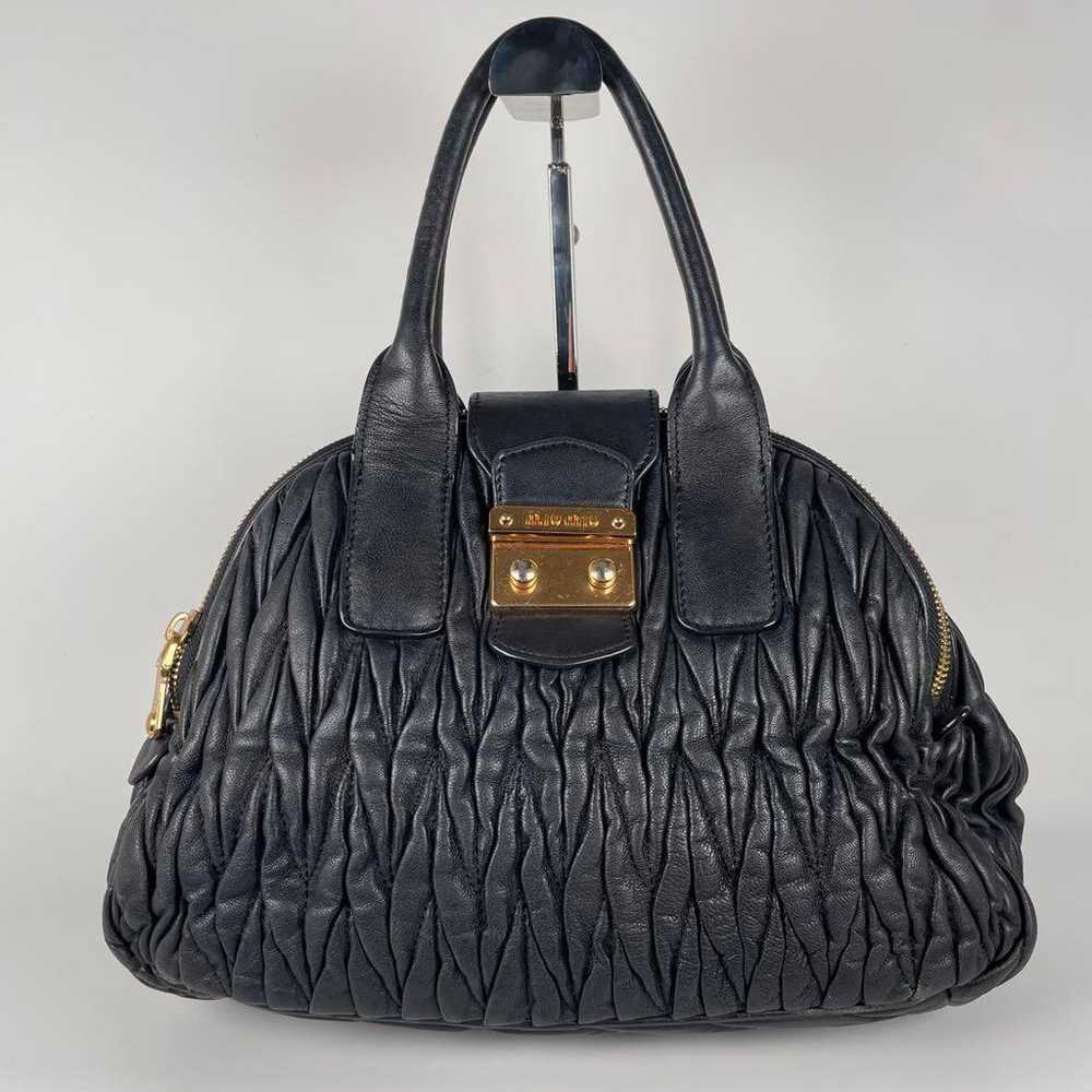 Miu Miu Matelassé Handbag - Black × Gold - Leather - image 6