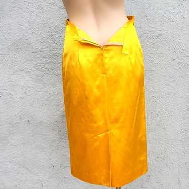 Vintage Vintage Yellow Yellow Satin Wiggle Pencil… - image 1