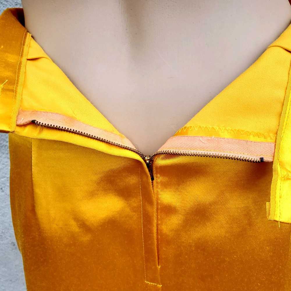 Vintage Vintage Yellow Yellow Satin Wiggle Pencil… - image 7