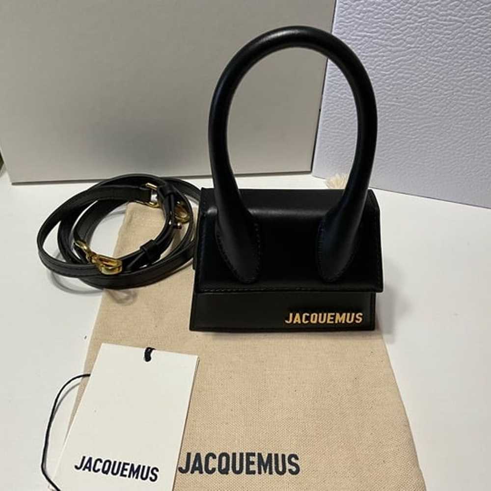 JACQUEMUS SMOOTH CALFSKIN LE CHIQUITO IN BLACK HA… - image 1