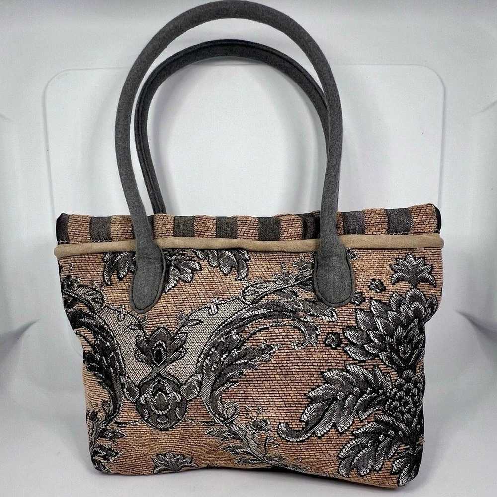 Isabella’s Journey Floral Tan/Gray VINTAGE Tapest… - image 7