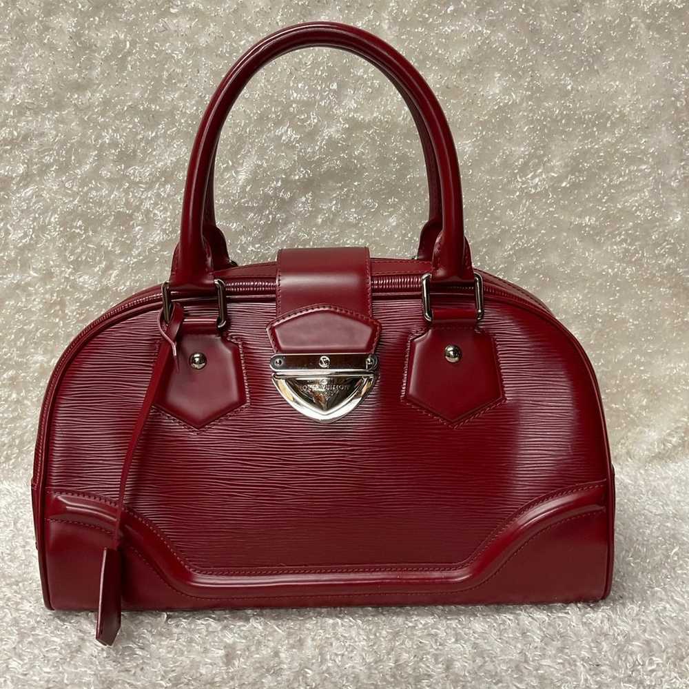 Louis Vuitton Epi Red Montaigne Bowling Bag - image 1