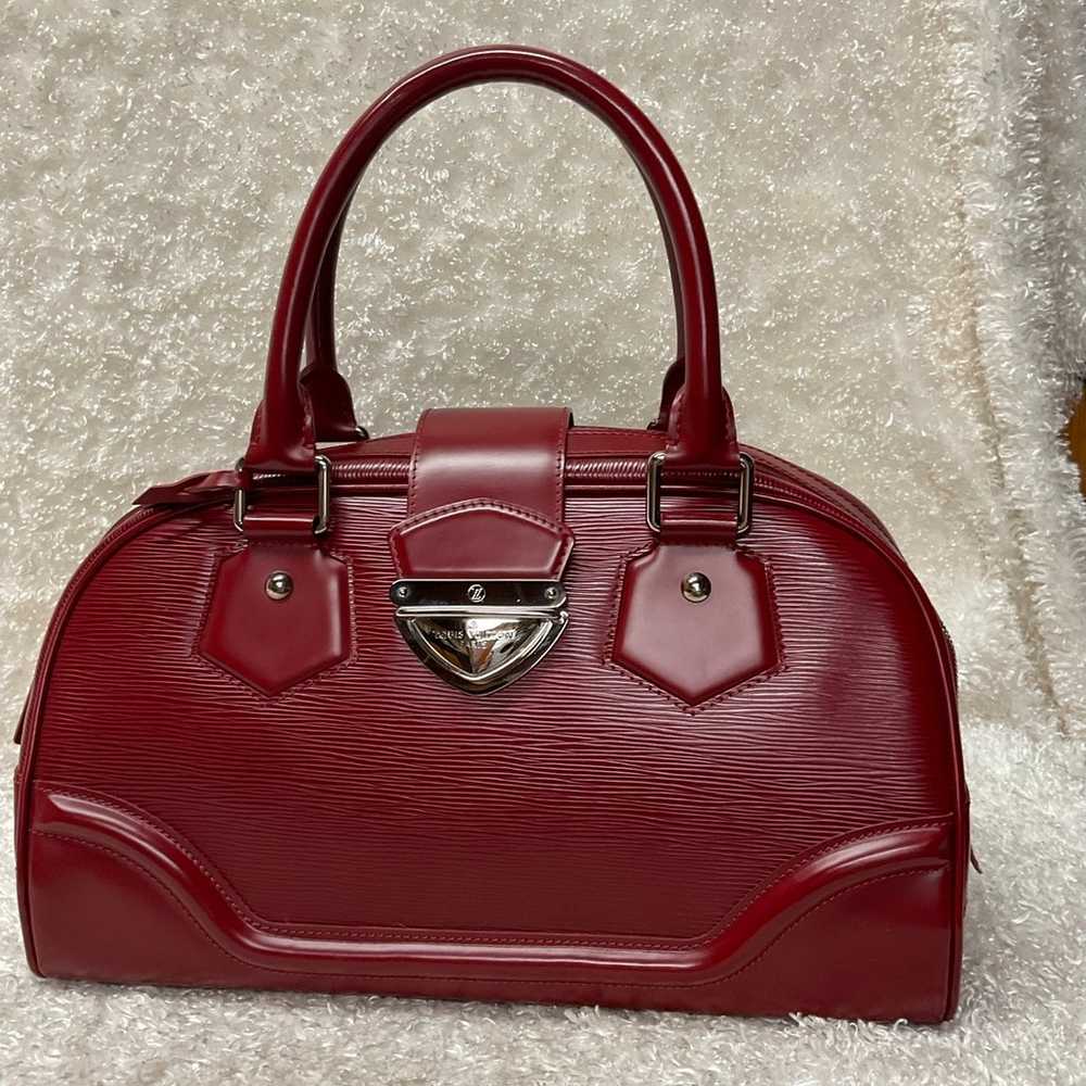 Louis Vuitton Epi Red Montaigne Bowling Bag - image 2