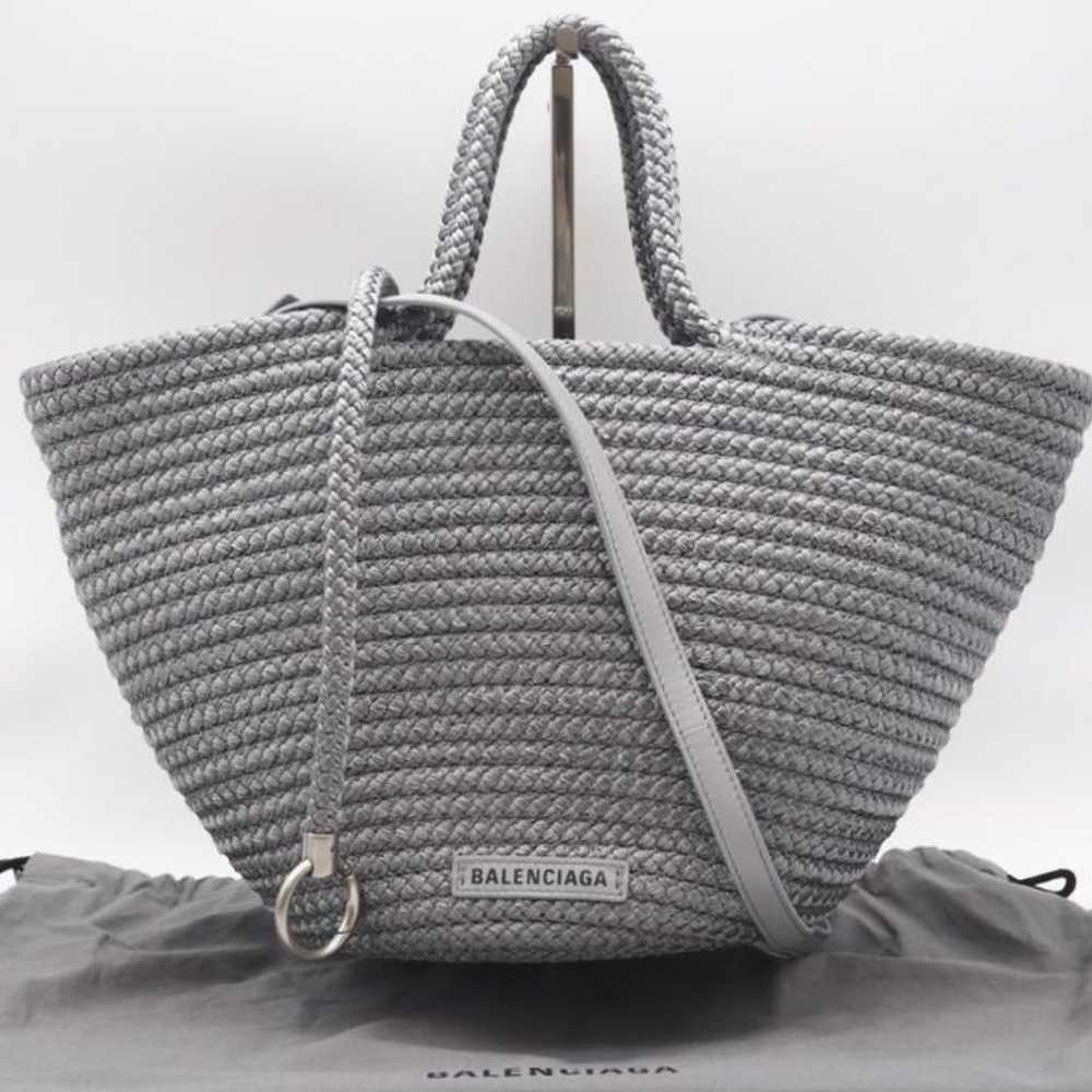 BALENCIAGA 2WAY Bag Ibiza Basket Tote Bag Gray - image 1