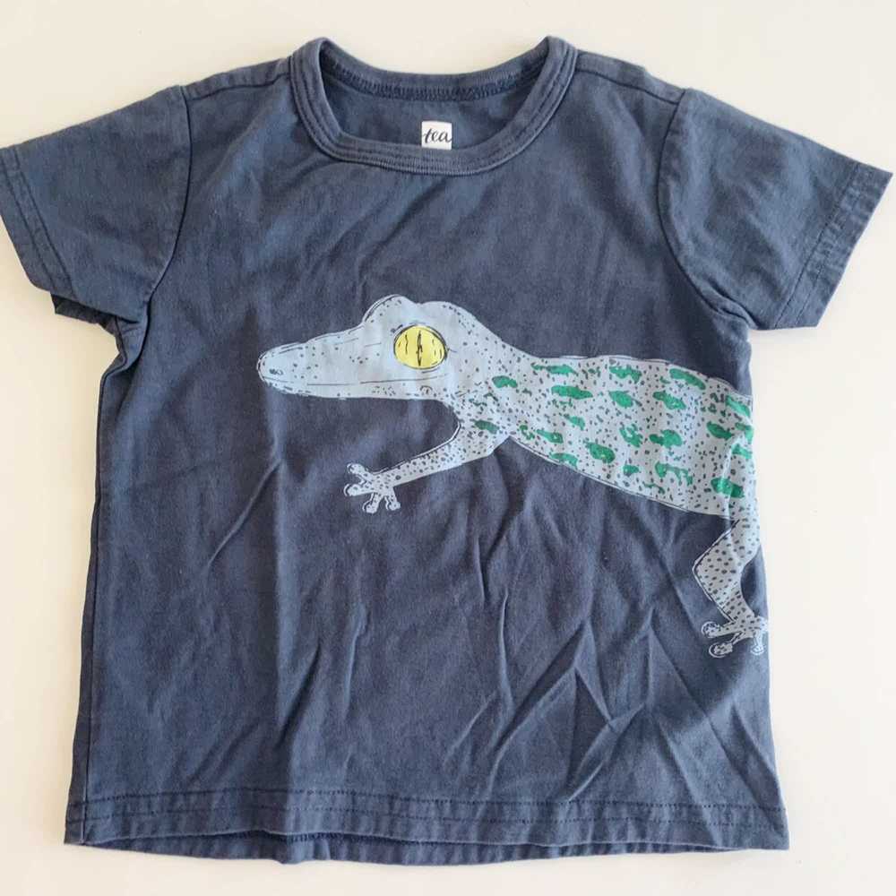 Tea Collection Tea Gecko Graphic Tee + Shorts Bun… - image 2