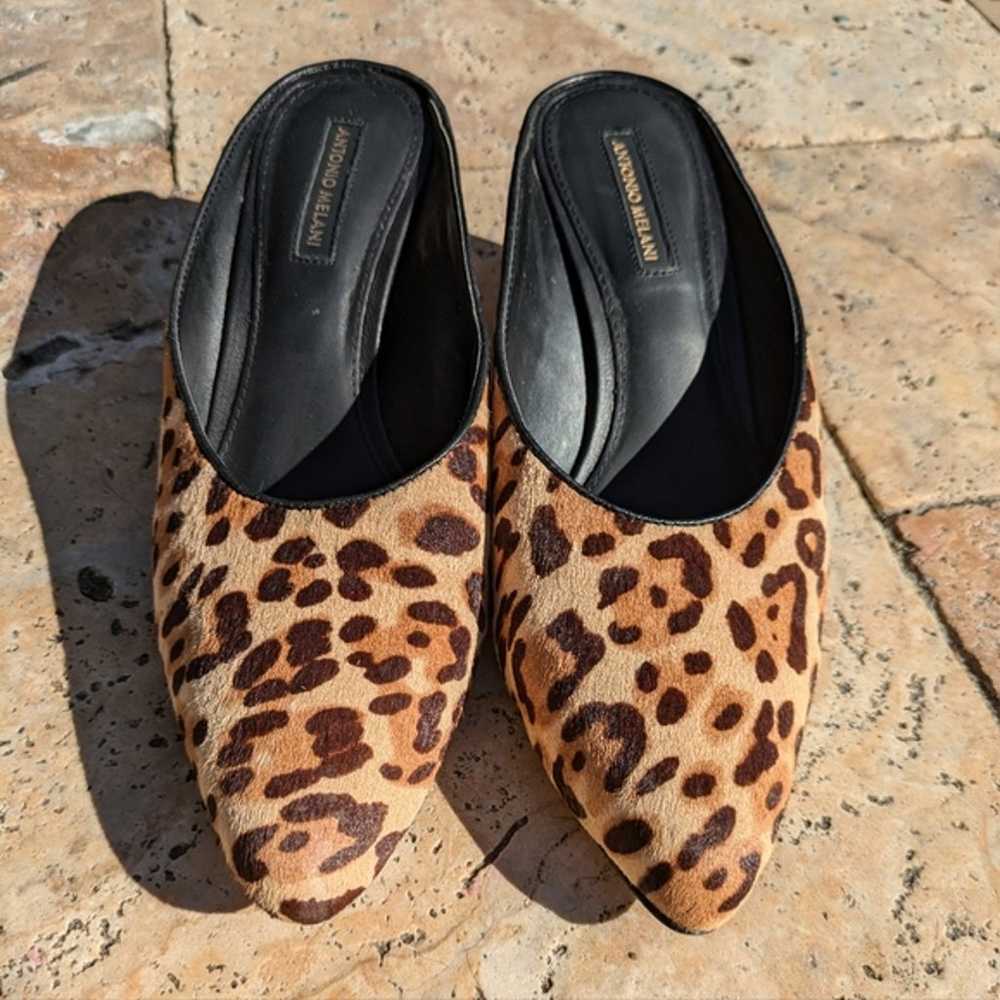 Antonio Melani Animal Print Slip On Wedges Calf H… - image 2