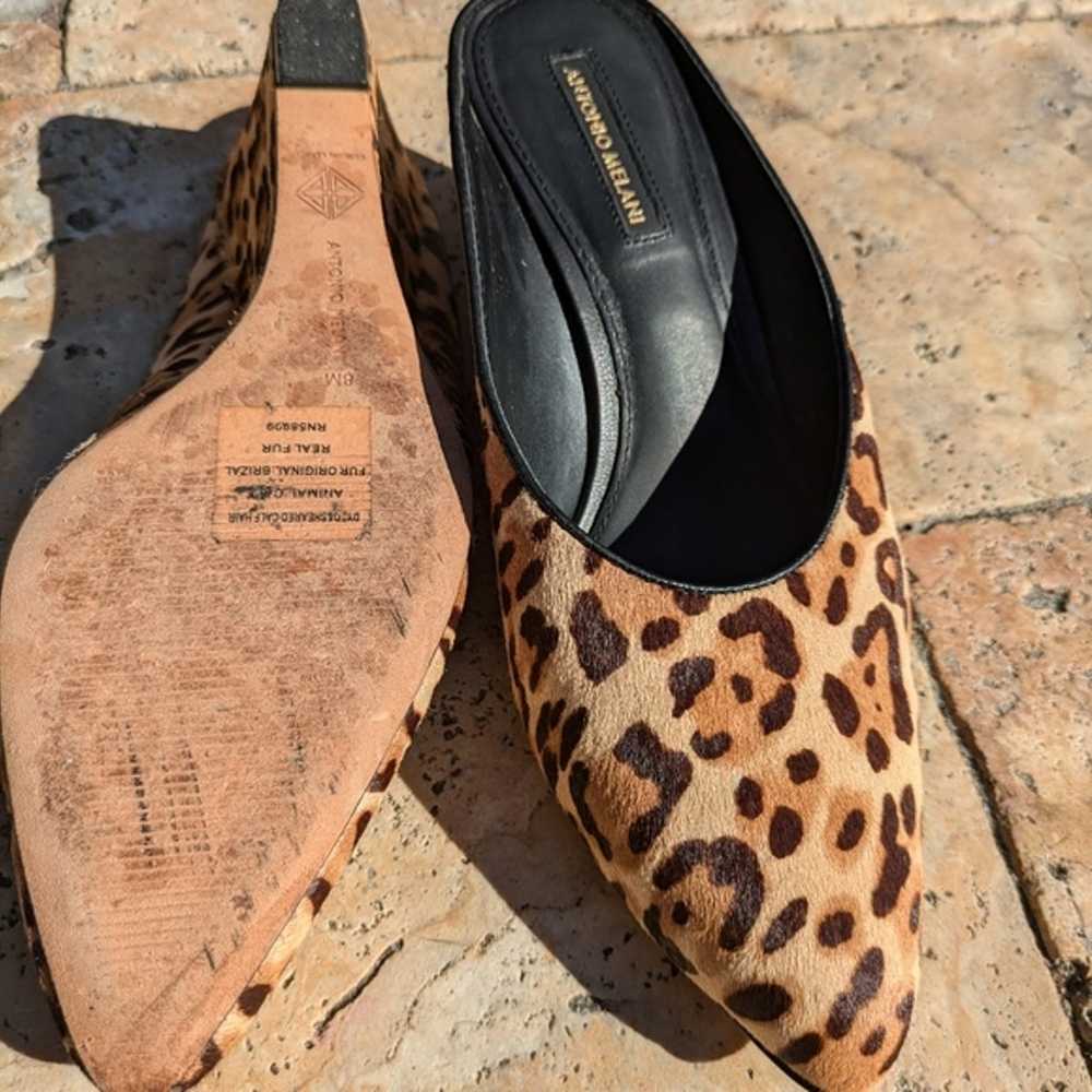 Antonio Melani Animal Print Slip On Wedges Calf H… - image 4