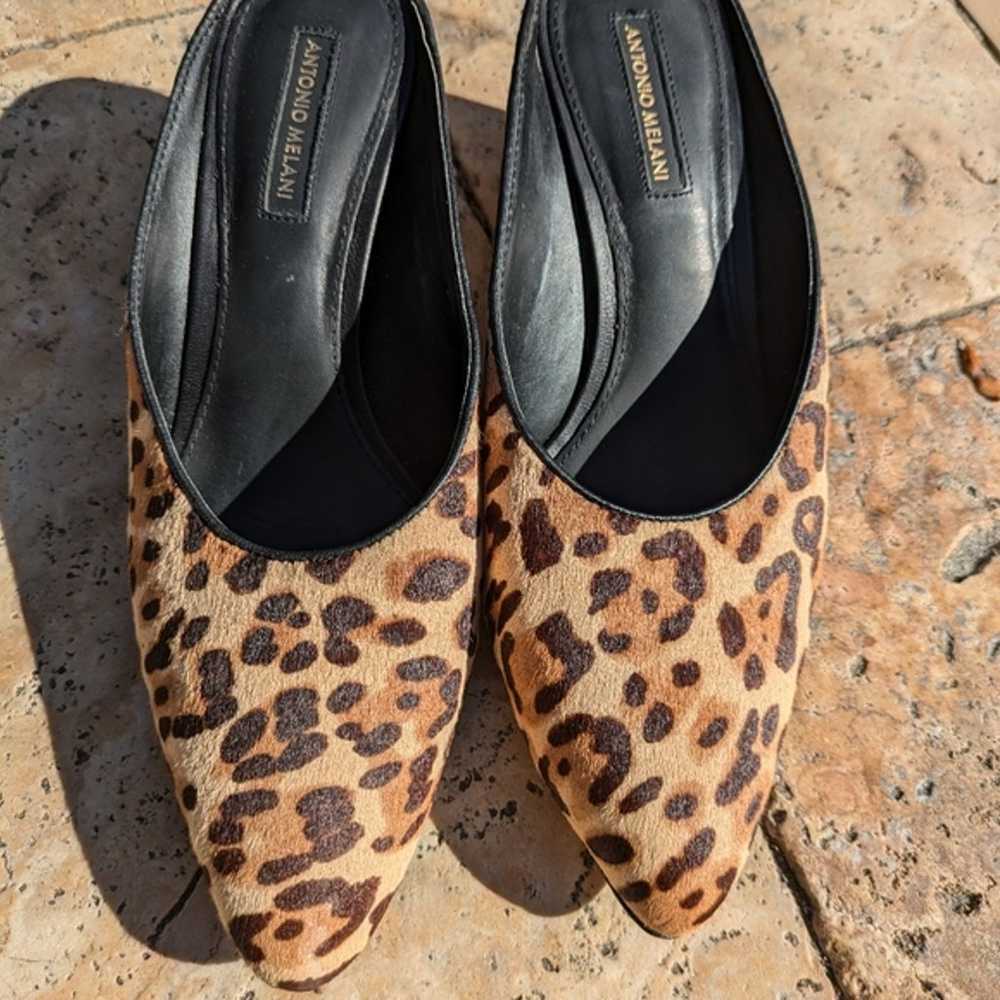 Antonio Melani Animal Print Slip On Wedges Calf H… - image 7