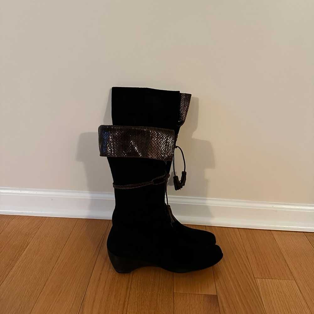 Black Suede Boots - image 1