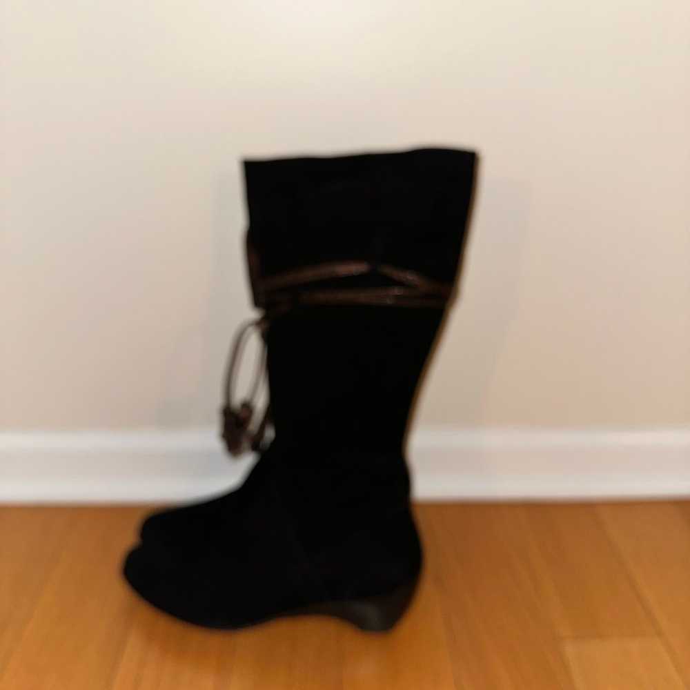 Black Suede Boots - image 2